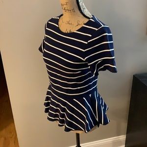Navy Striped J. Crew Top